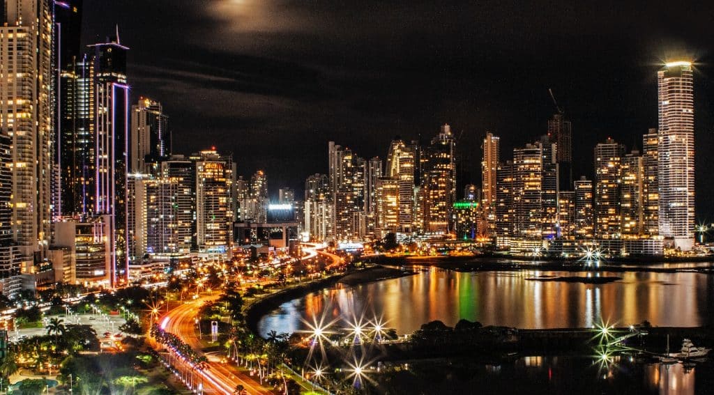 city lights and buildings during nighttime